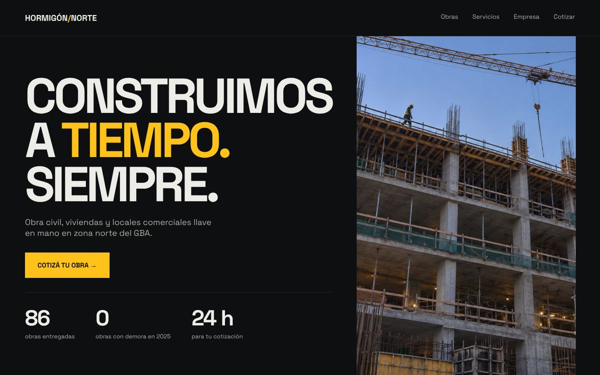 La misma constructora con una web moderna
