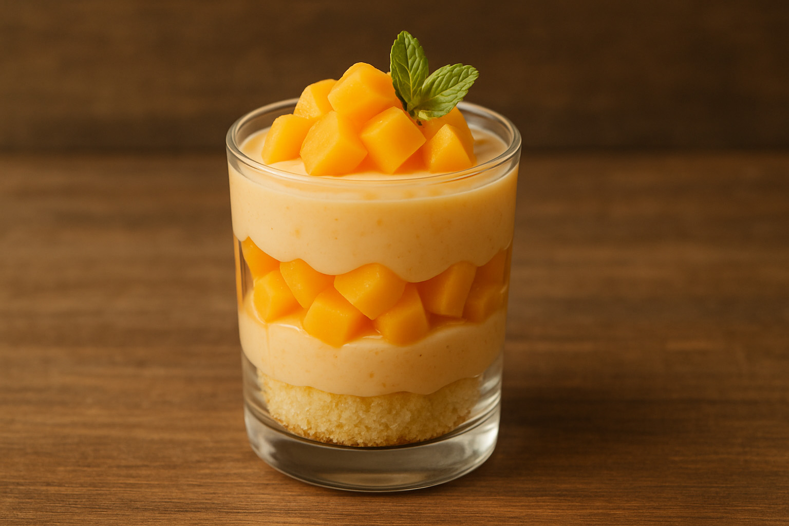 Copa express de durazno con pionono