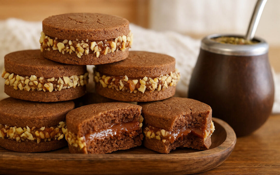 Alfajorcitos de nuez y membrillo caseros