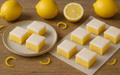 Lemonies húmedos con glaseado de limón