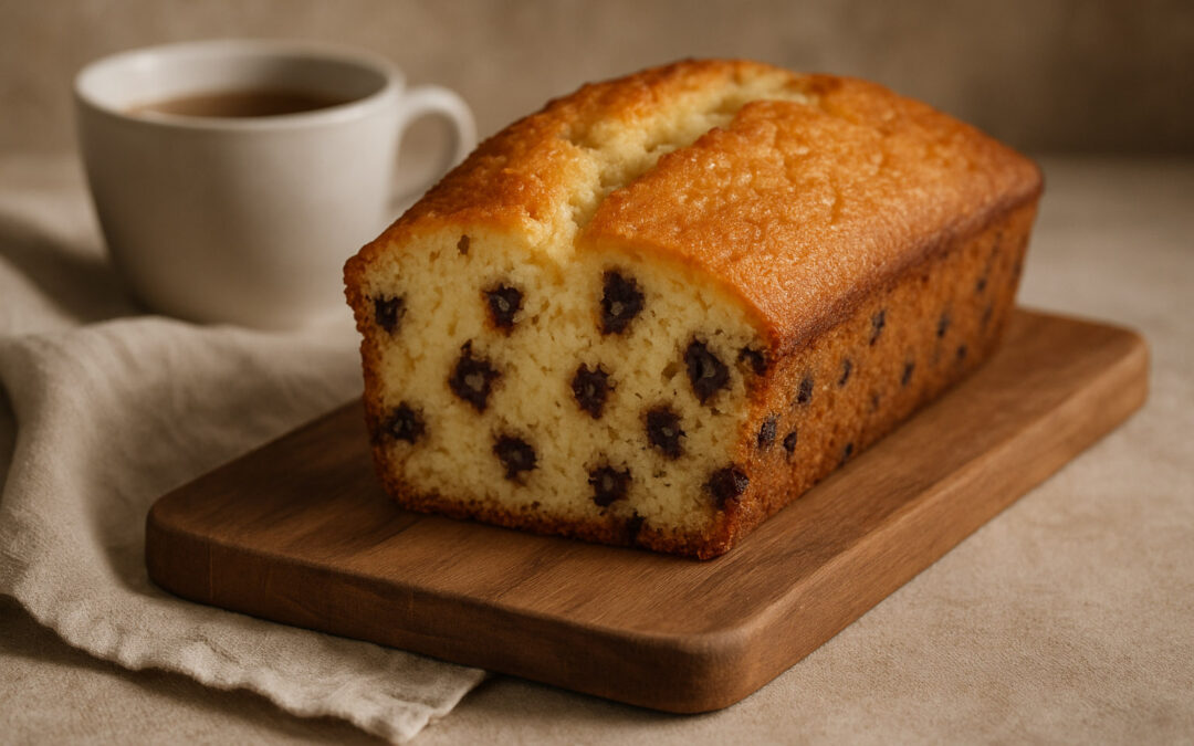 Budín de yogurt con chips de chocolate esponjoso